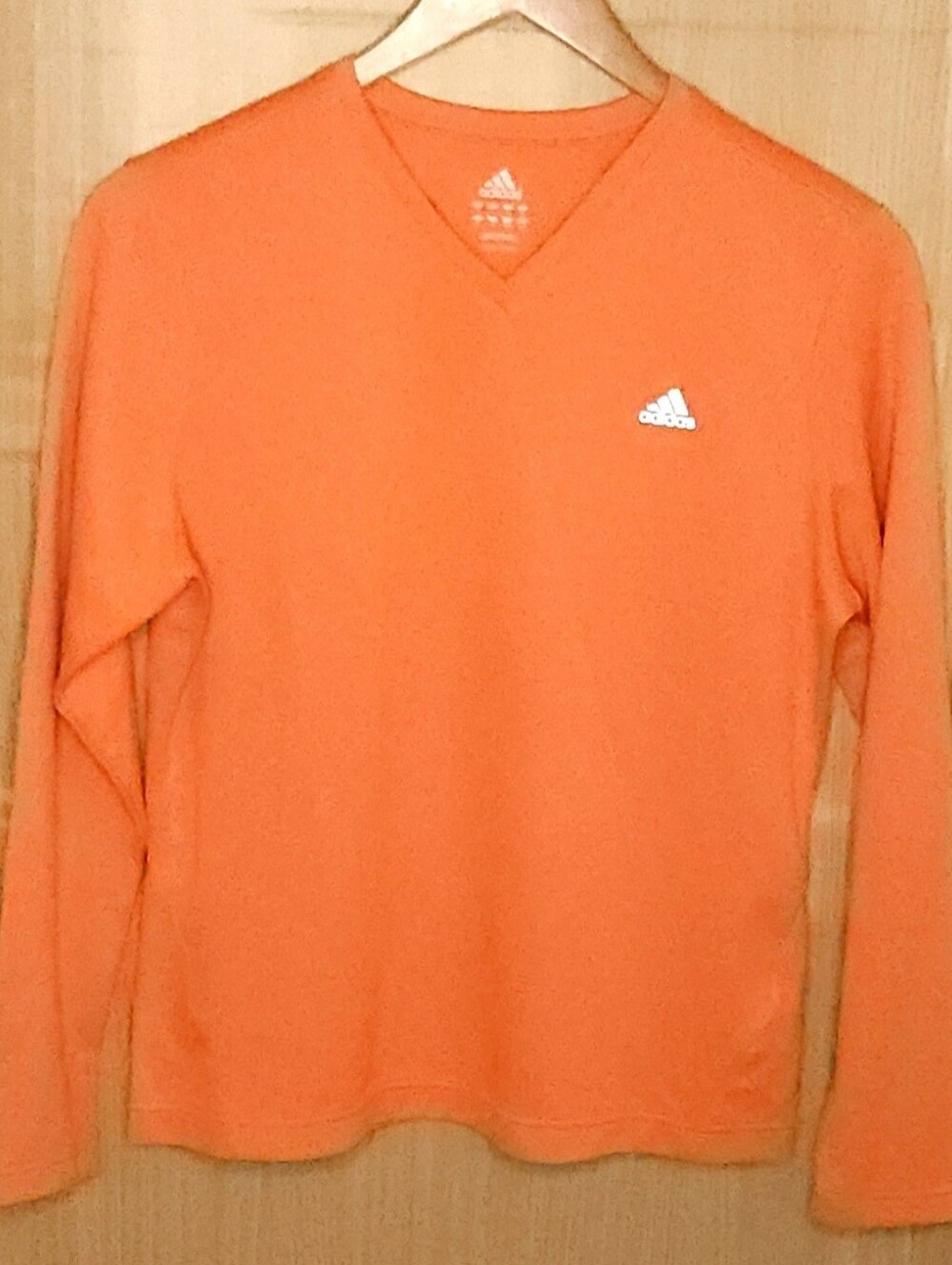 Adidas women’s orange long sleeve activewear shirt large